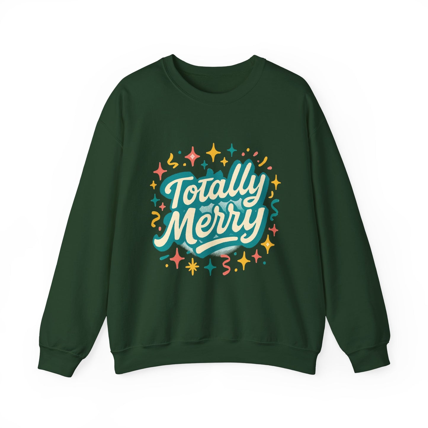 Totally Merry Sweatshirt — Retro Holiday Crewneck for Christmas & Winter Celebrations