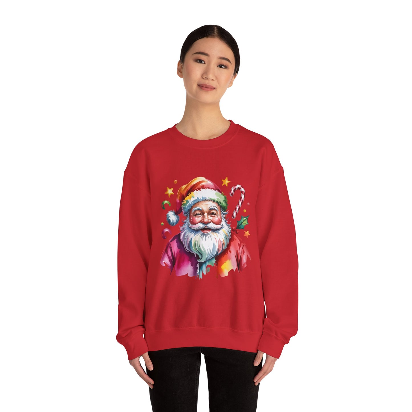 Festive Santa Crewneck Sweatshirt for Holiday Cheer