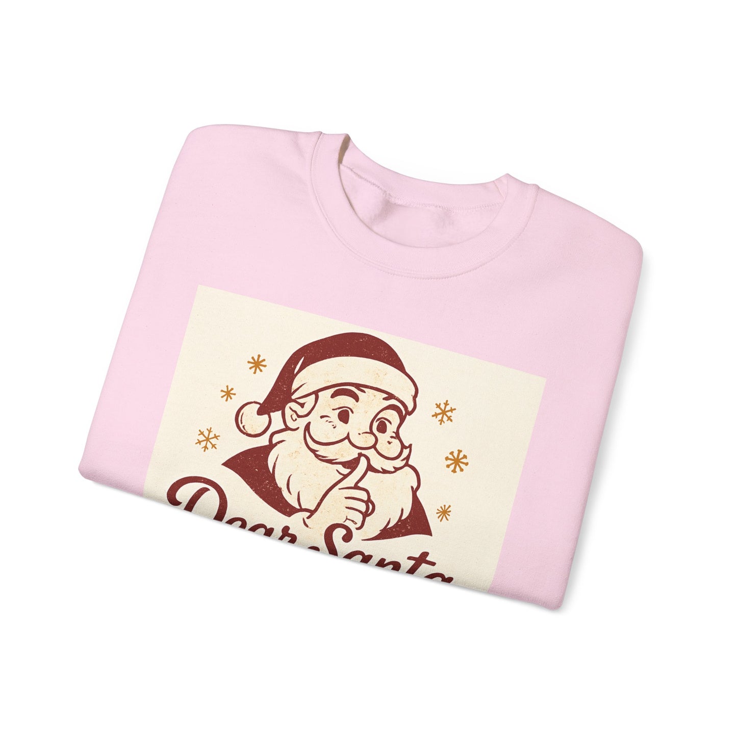 Christmas Sweatshirt – "Dear Santa, Define 'Good'" Retro Santa Holiday Crewneck