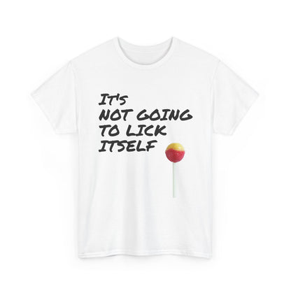 Funny Dirty Humor It's Not Going to Lick Itself T-Shirt, Sarcastic Graphic Tee, Naughty Joke Shirt, Rude Quote Top, Adult Humor Clothing