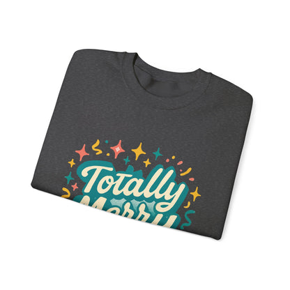 Totally Merry Sweatshirt — Retro Holiday Crewneck for Christmas & Winter Celebrations